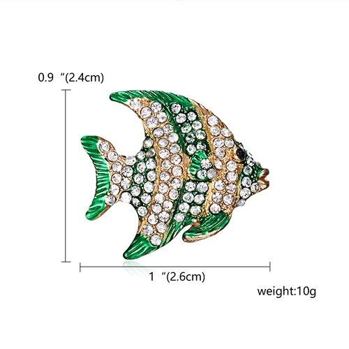 Fish RINHOO, рыба, лягушка, кошка, черепаха, броши с лошадью для женщин, вечерние принадлежности, модные аксессуары, эмалированные броши для воротника, булавки в подарок, ювелирное изделие - Окраска металла: Fish