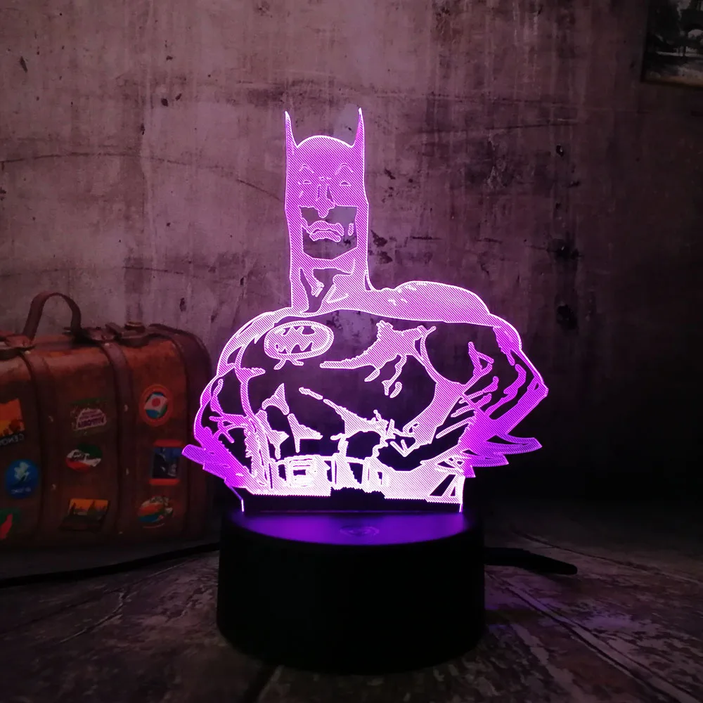 Новинка 2019 детский дневный светильник с Бэтменом из мультфильма DC Hero для
