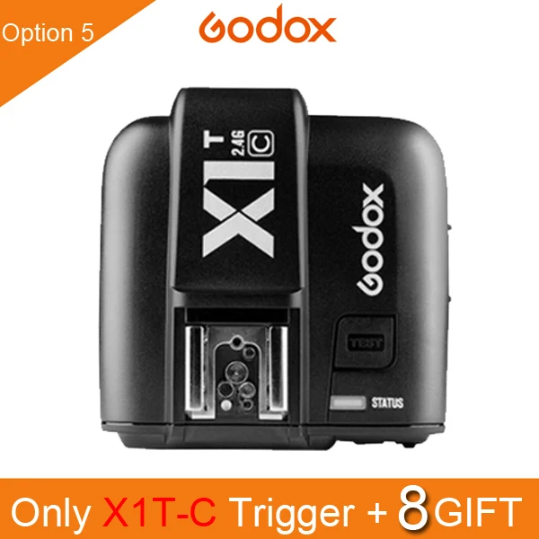 X1T-C Godox X1t X1 комплект ttl 2,4G беспроводной триггерный передатчик вспышки приемник для Canon для Nikon для sony TT685 V860 II Вспышка speedlite - Цвет: X1T-C