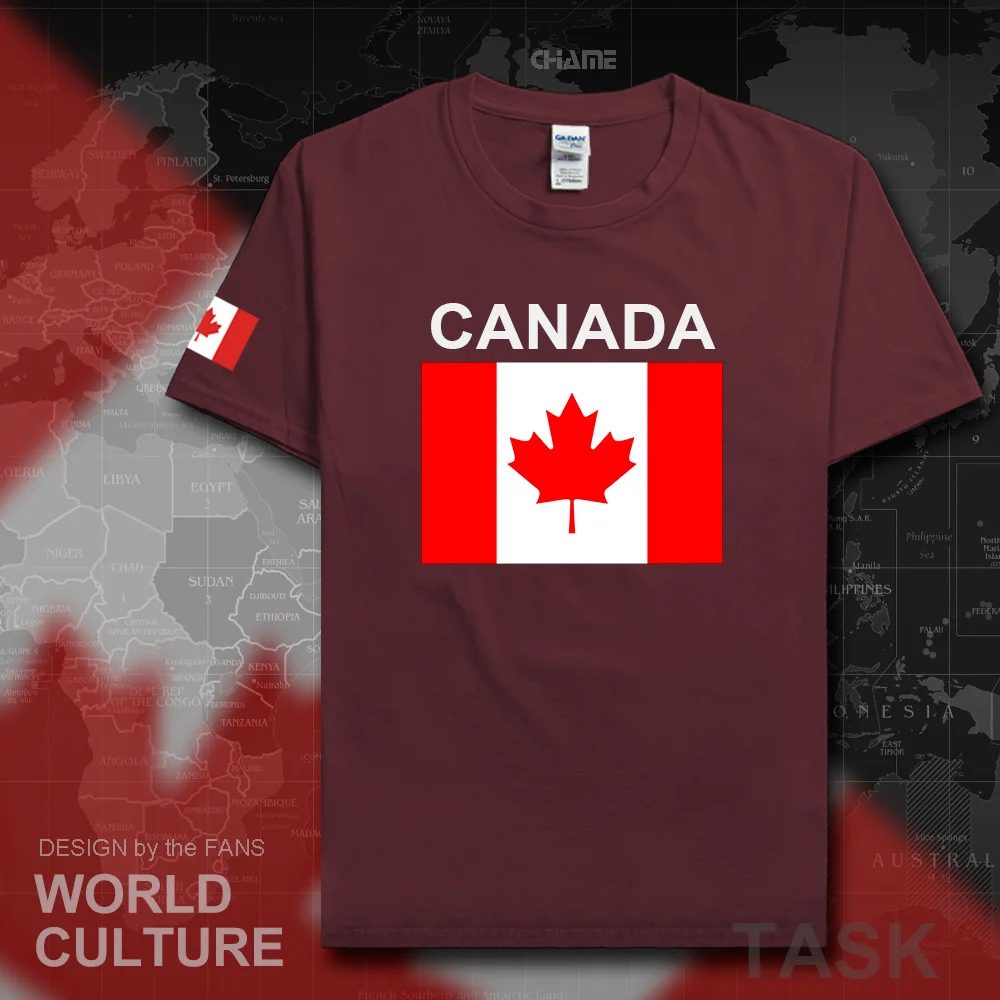 Канадская футболка мужские футболки новинка 2017 из 100% хлопка фанаты национальной