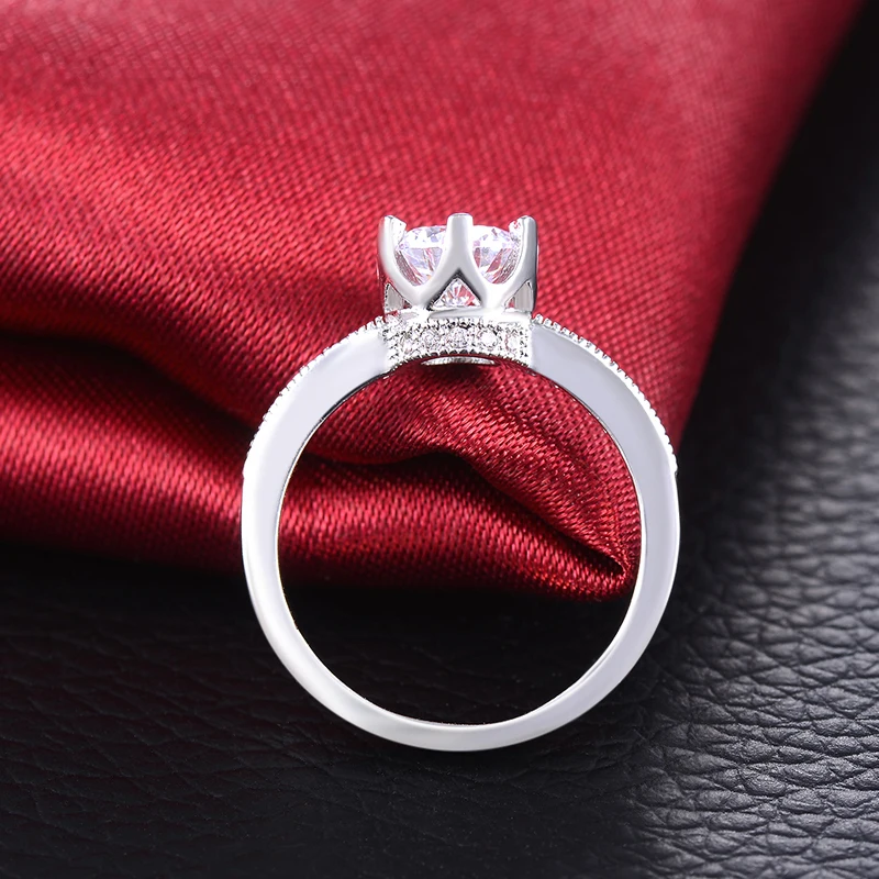 Простые кольца AAA стразы для женщин Женское Обручальное кольцо свадьбы оптом