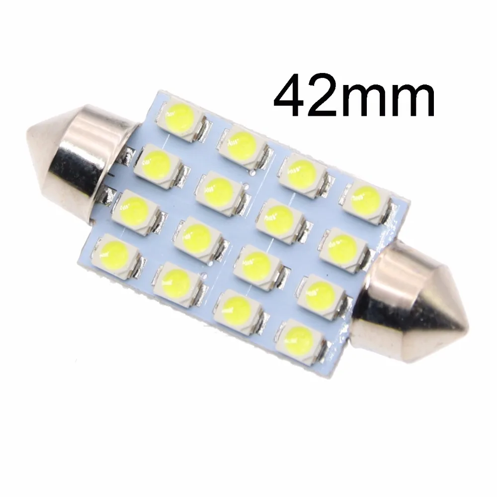CQD Light 2 шт. Высокая мощность 31 мм 36 39 42 16 SMD 3528 салона автомобиля Купол гирлянда