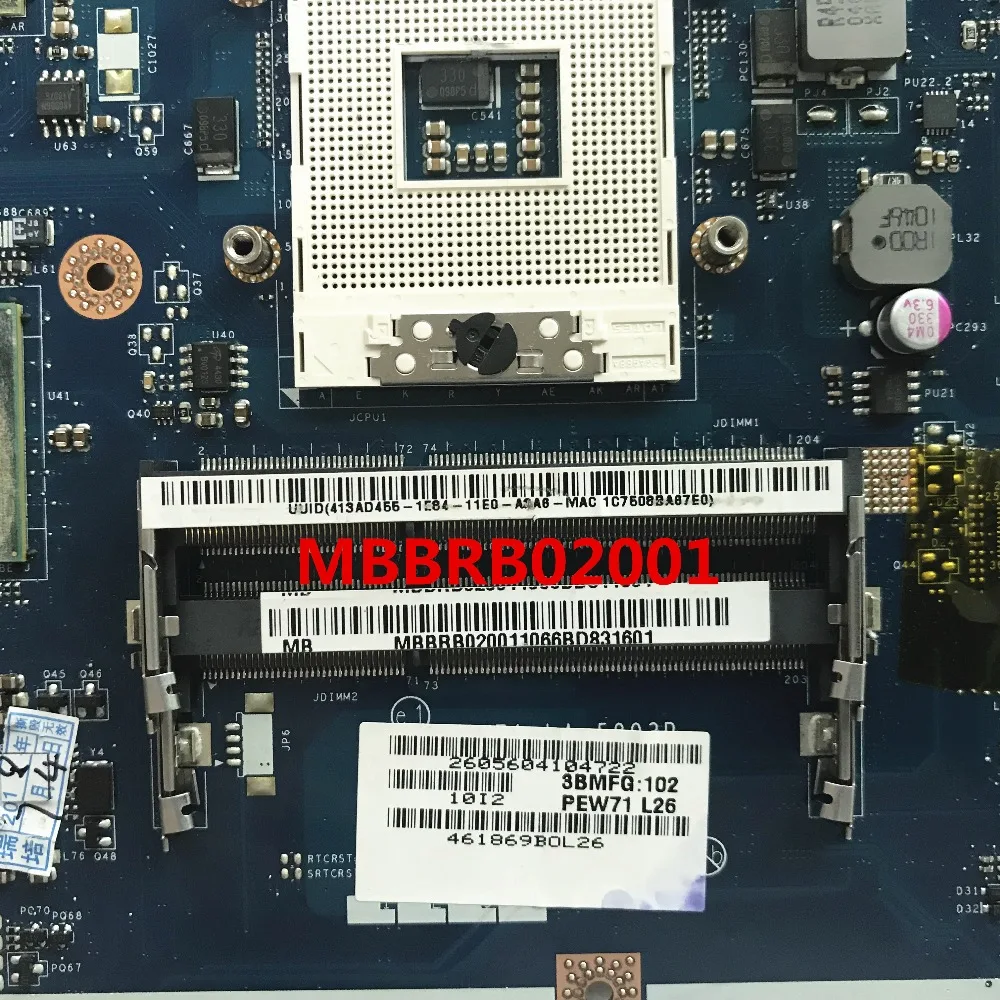 SZWXZY отлично подходит для материнской платы ноутбука ACER 5741G 5742G HM55 GT540M/1 ГБ MBBRB02001
