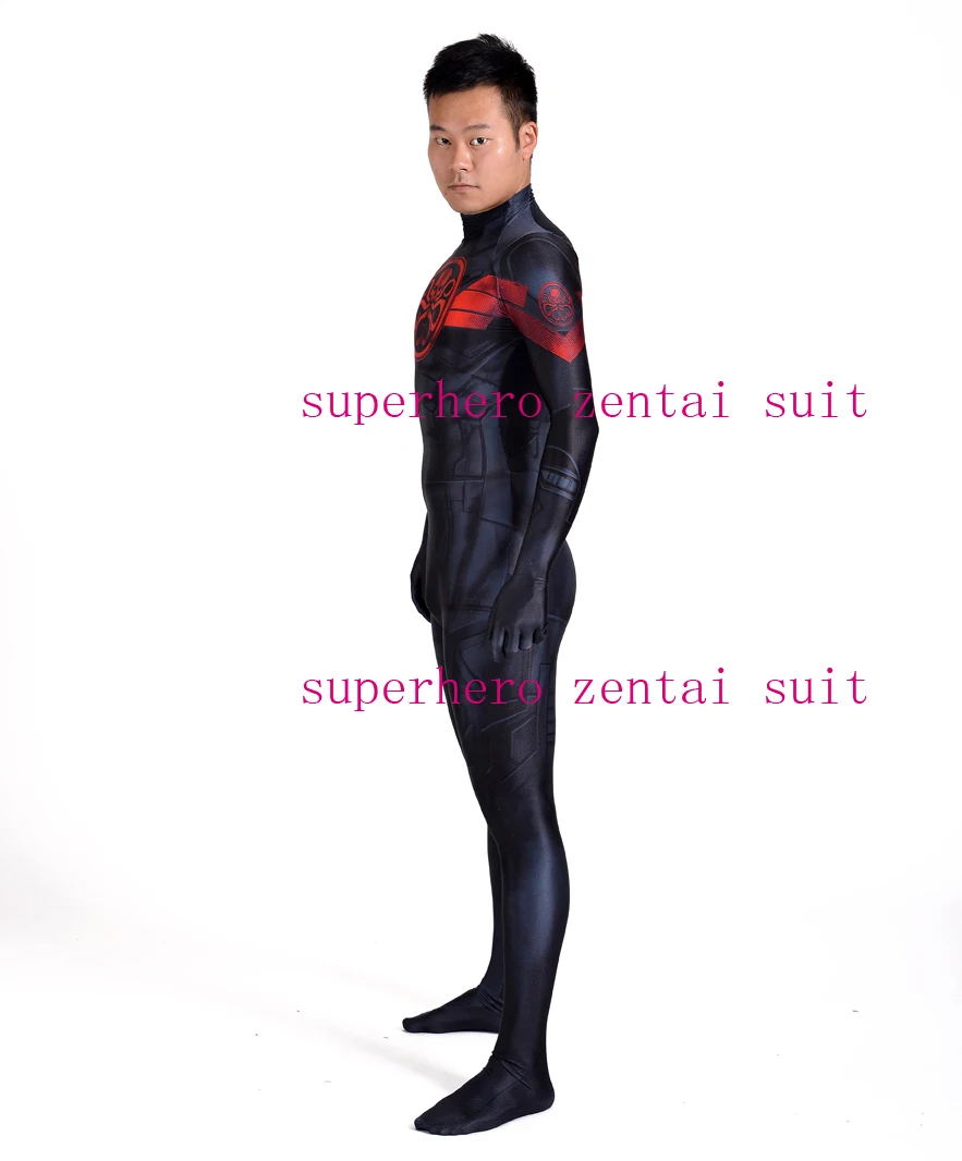 Костюм для косплея Капитан Америка Гидра Hail Hydra Zentai 3D принт лайкра спандекс