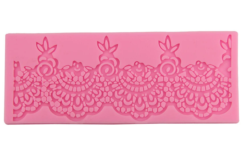 Тиснение плесени резинки паста помадка торт кружева границы Обледенение