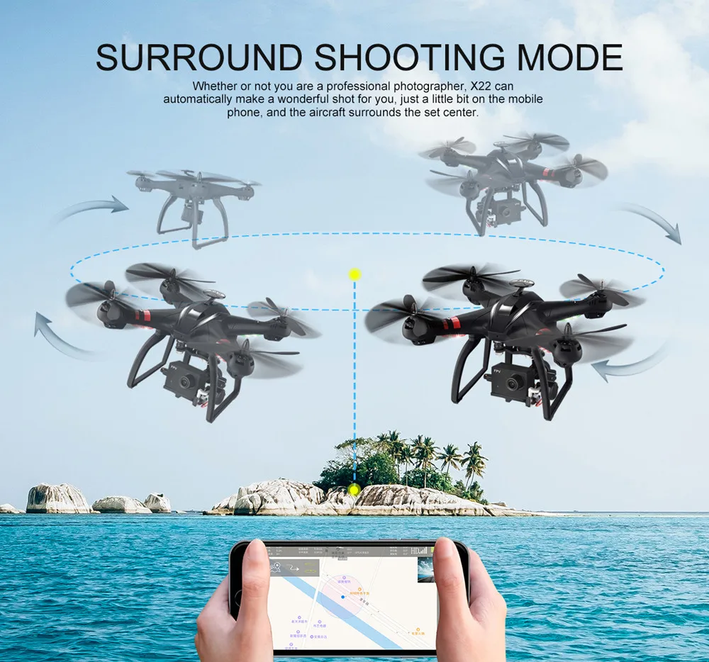 Bayang X22 двойной gps Радиоуправляемый Дрон бесщеточный мотор 1080P FPV HD 3D карданный Дрон с режимом следования за мной vs Bayang X21 Дрон