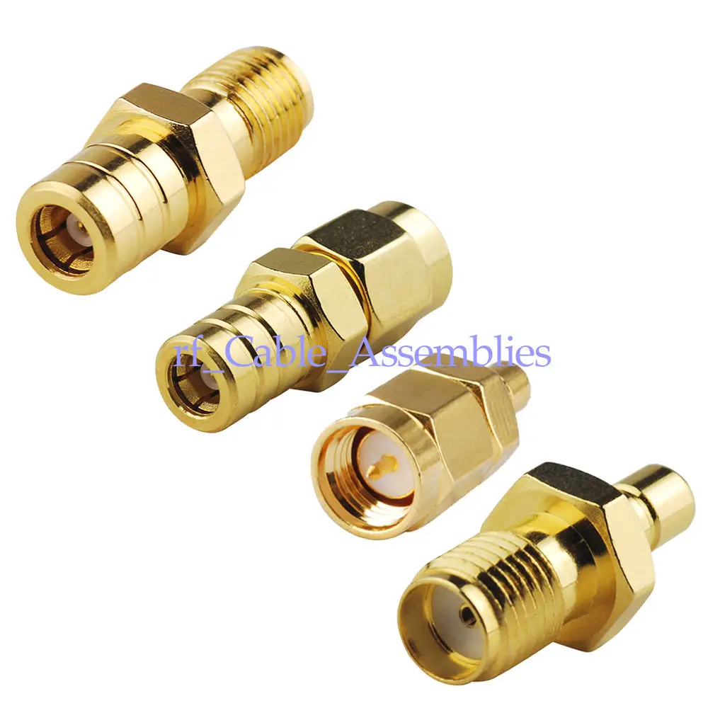 Superbat 4pcs/set Kit Adapter SMB-SMA Female F Male M Kit Connector for Communication