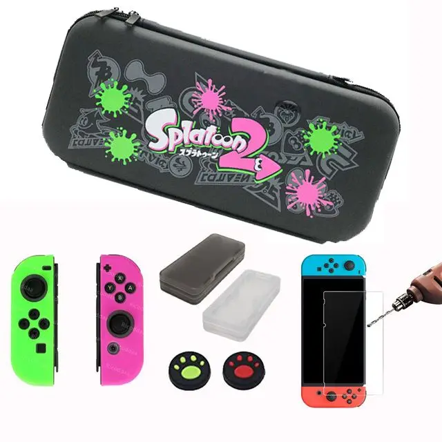Для консольный переключатель Nintendo переносная сумка для хранения закаленное Стекло Экран протектор+ силиконовый чехол для Nintendo Switch игровой аксессуар
