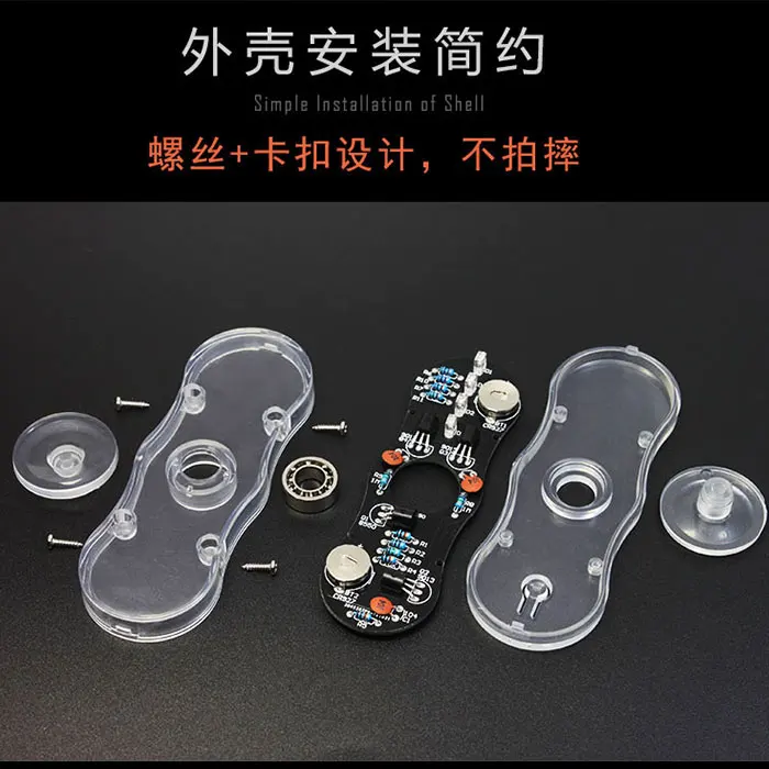 Светодиодный напальчник гироскопа DIY производственный Комплект красочный светодиодный электронный Обучающие части POV вращение