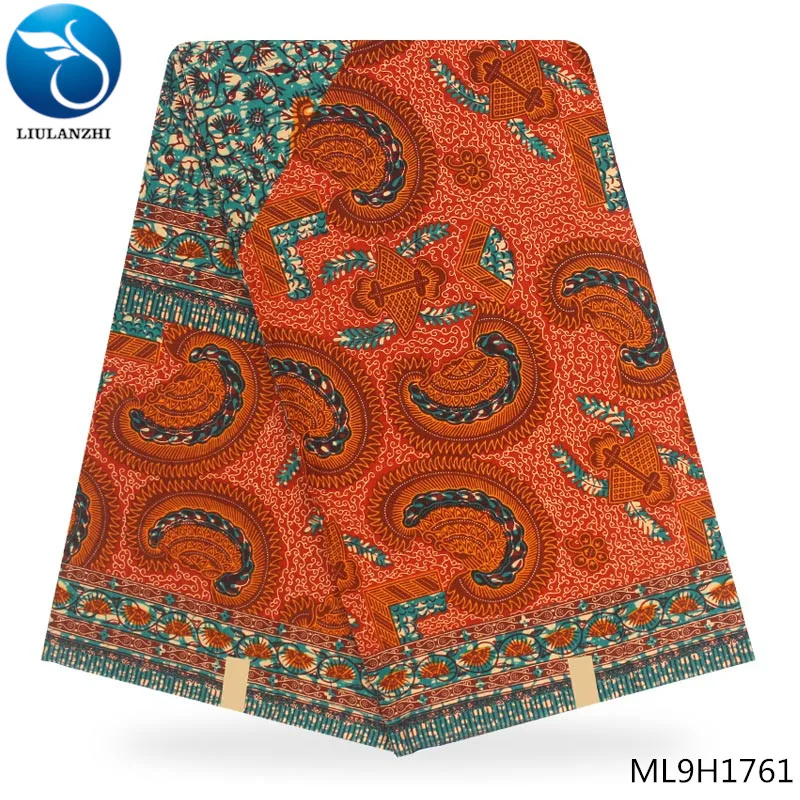 ML9H1761 LIULANZHI африканские принты воск хлопок голландский батик ткань тканый Африканский Воск голландские принты восковая ткань ML9H1750-ML9H1770 - Цвет: ML9H1761