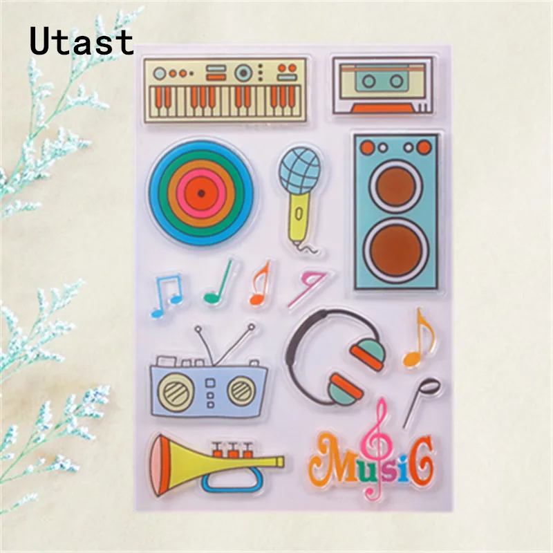 Sing Music Instrument прозрачные силиконовые штампы/прозрачный резиновый штамп для