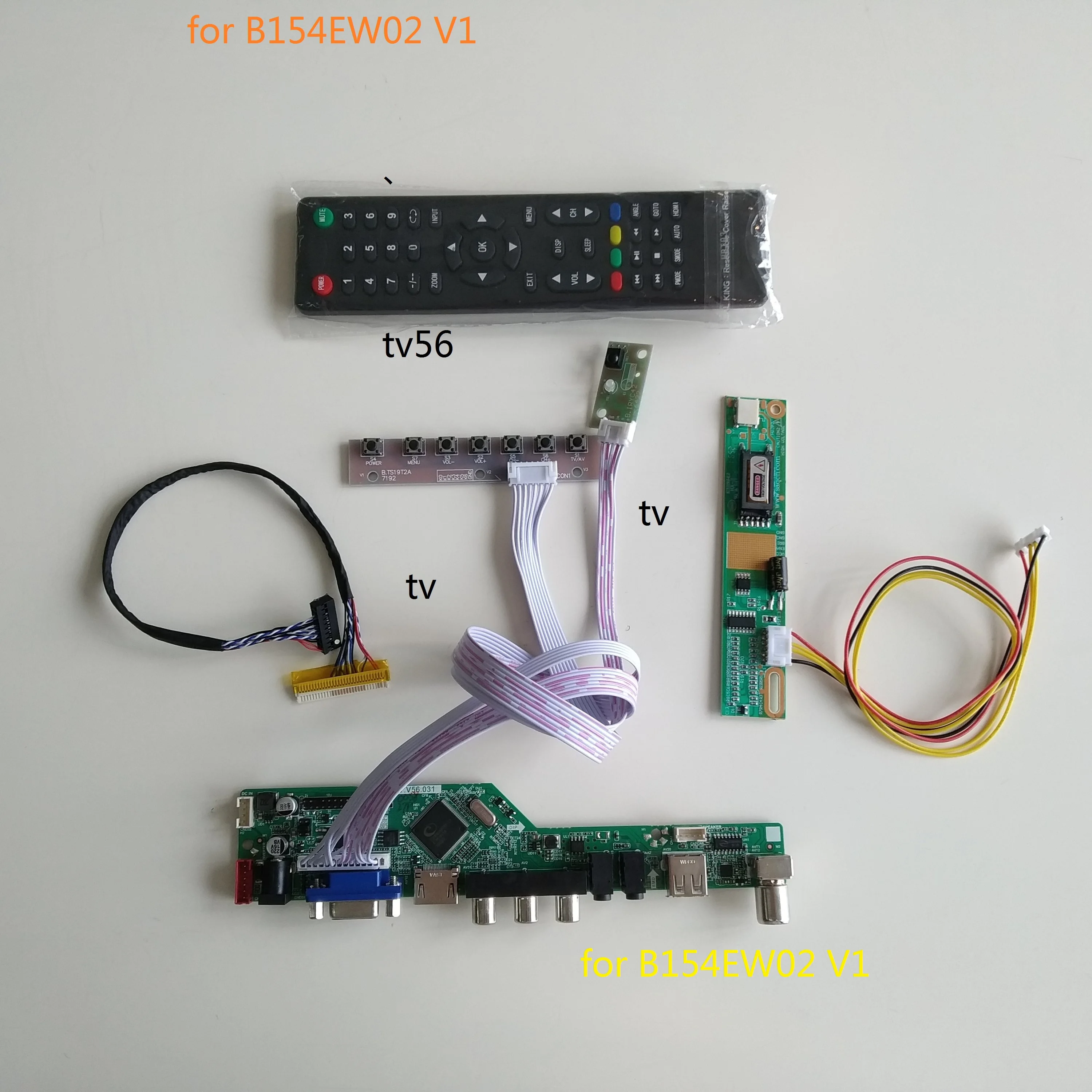 

30pin LED TV HDMI-compatible VGA LCD AUDIO AV 1 CCFL lamps Controller Board For B154EW02 V1 1280*800 panel screen card