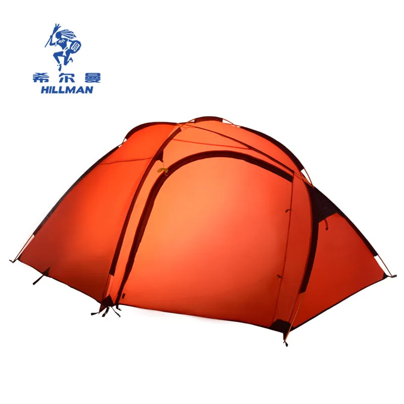Günstig Hillman Qingyun 3-4 Menschen Ein Großer Außen Aluminium Pole Double Schicht Camping Zelt 4 Jahreszeiten Hohe Qualität Wasserdicht Winddicht