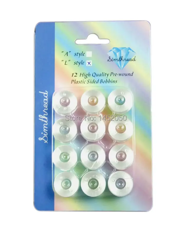 Новое поступление тип L предварительно намотанная вышивальная пластиковая