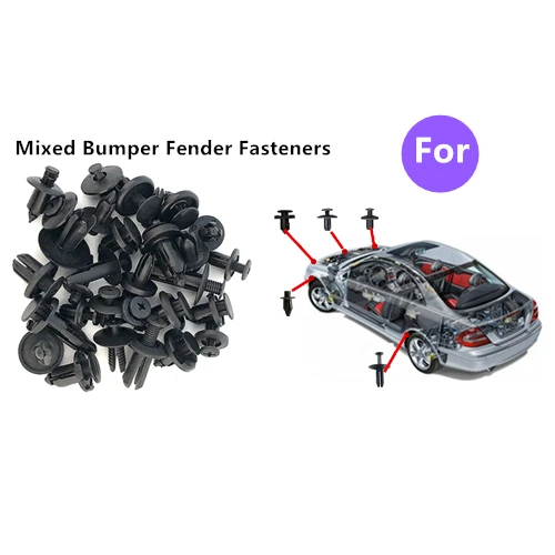 200PCS Bumper 200 шт универсальные автомобильные винты для номерного знака самонарезающиеся крепежные зажимы для фар быстрая фиксация проводов пластиковые крепежи - Название цвета: 200PCS Bumper