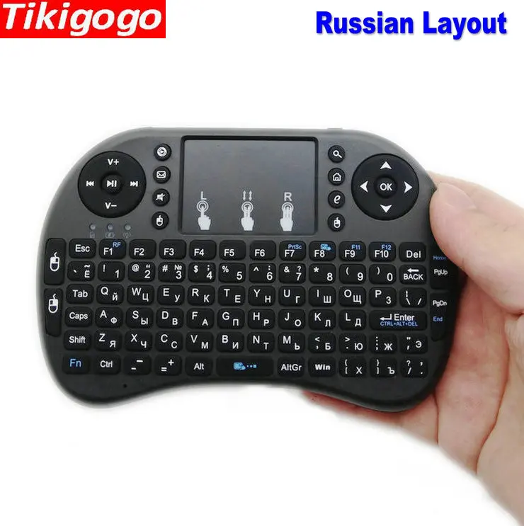 Беспроводная воздушная мышь Tikigogo i8 2 4 ГГц Русская раскладка мини клавиатура
