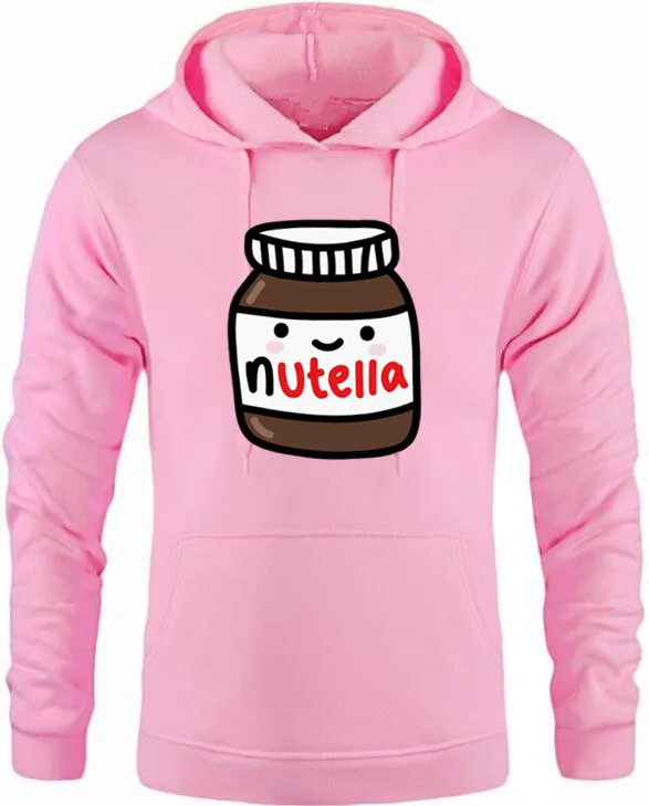 Новые толстовки унисекс премиум класса Nutella Jar Kawaii дизайнерские с капюшоном