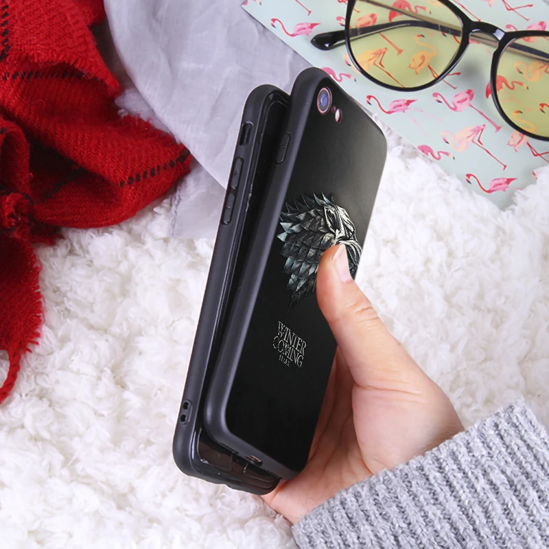 Game of Thrones Phone Case for iPhone 6 6s 7 8 Plus X XR XS Max Soft Shockproof Silicone Cover Jon Snow Dany Luxury |