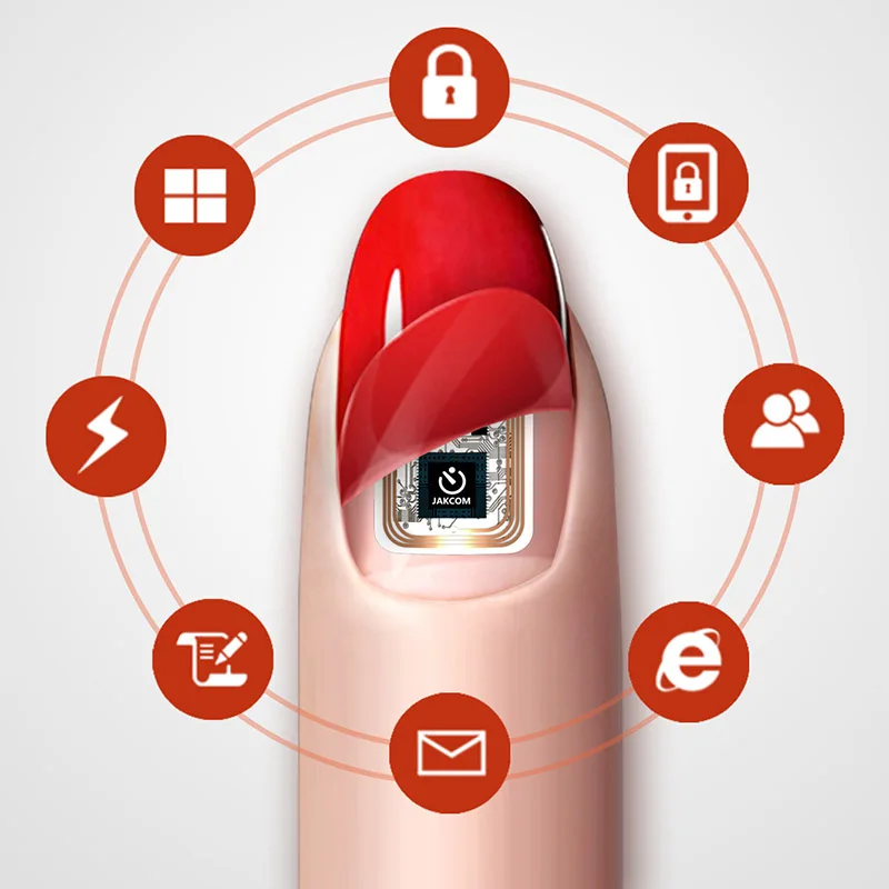 Носимый смарт-стикер для ногтей имитирующий IC карты NFC светодиодный смарт-стикер для дизайна ногтей s KG66