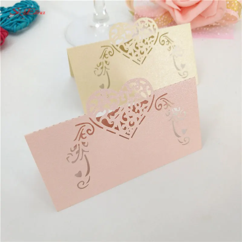 50 шт. креативные настольные визитки для украшения свадебного стола|Открытки и