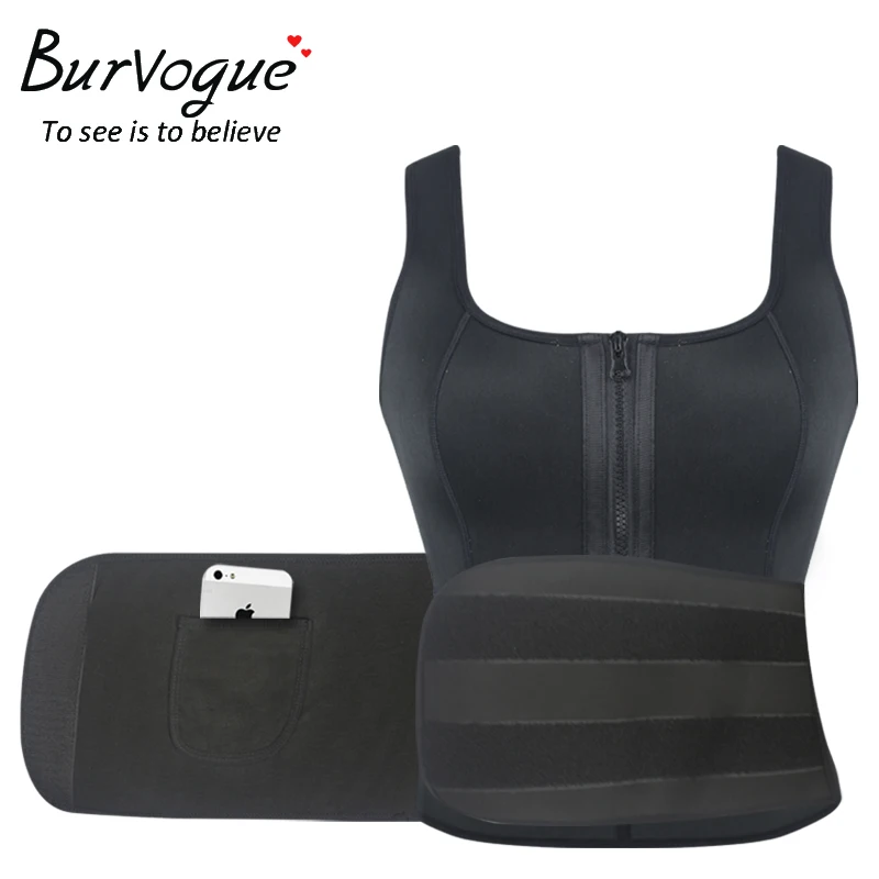 Неопреновый корректирующий жилет Burvogue для сауны Корректирующее белье талии