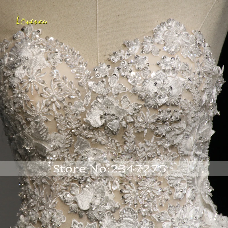 Loverxu Vestido De Noiva Милая Свадебные и Бальные платья 2018 кисейные аппликации цветной