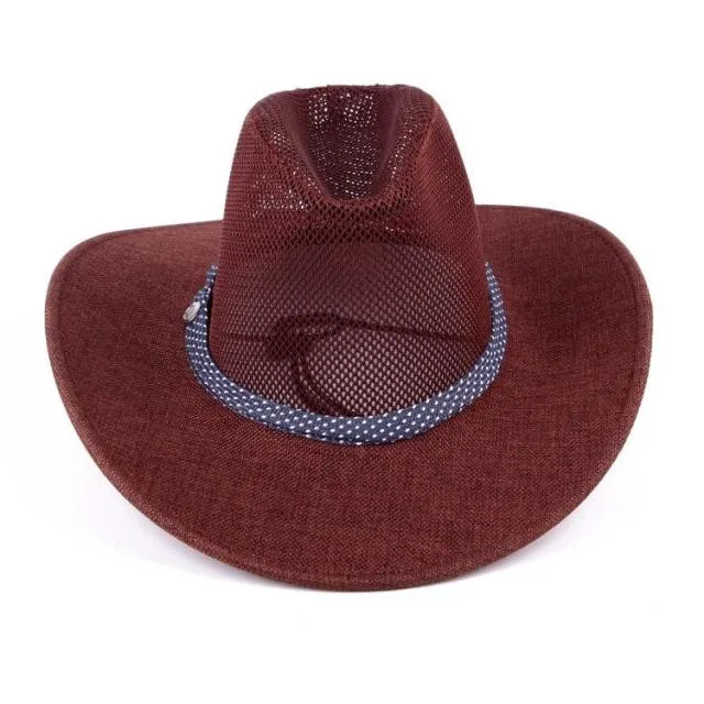 Новая мужская летняя стильная Солнцезащитная ковбойская шляпа в западном стиле