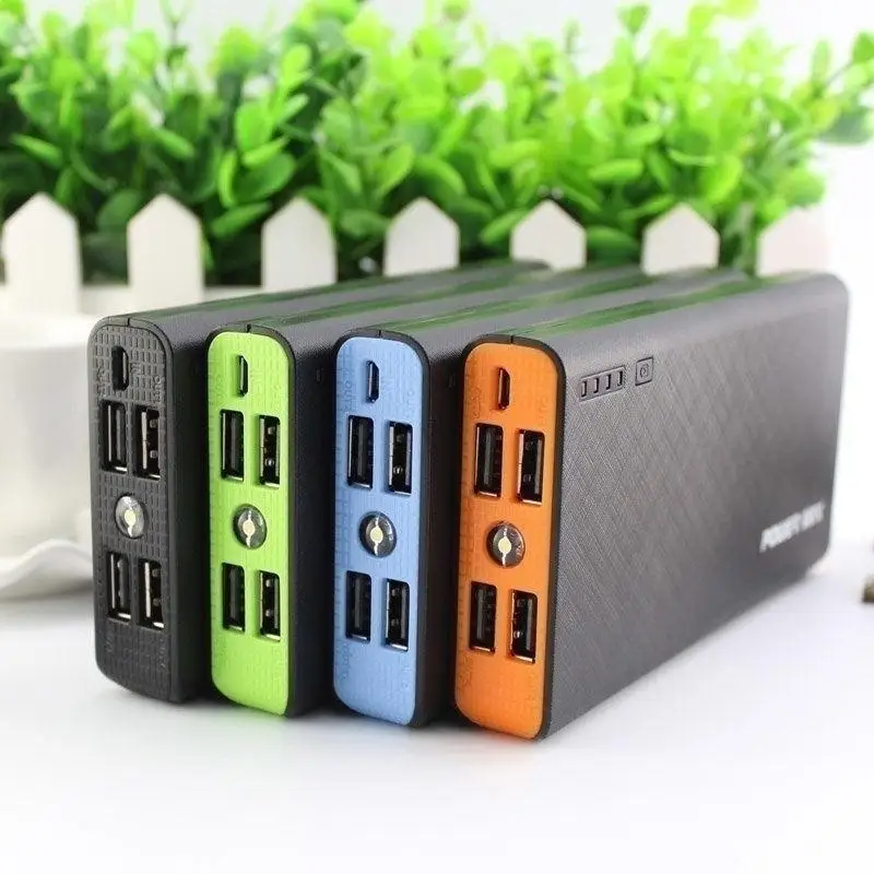 Cewaal 4 USB Мощность чехол Крышка Комплект Батарея Зарядное устройство 12000 мА/ч
