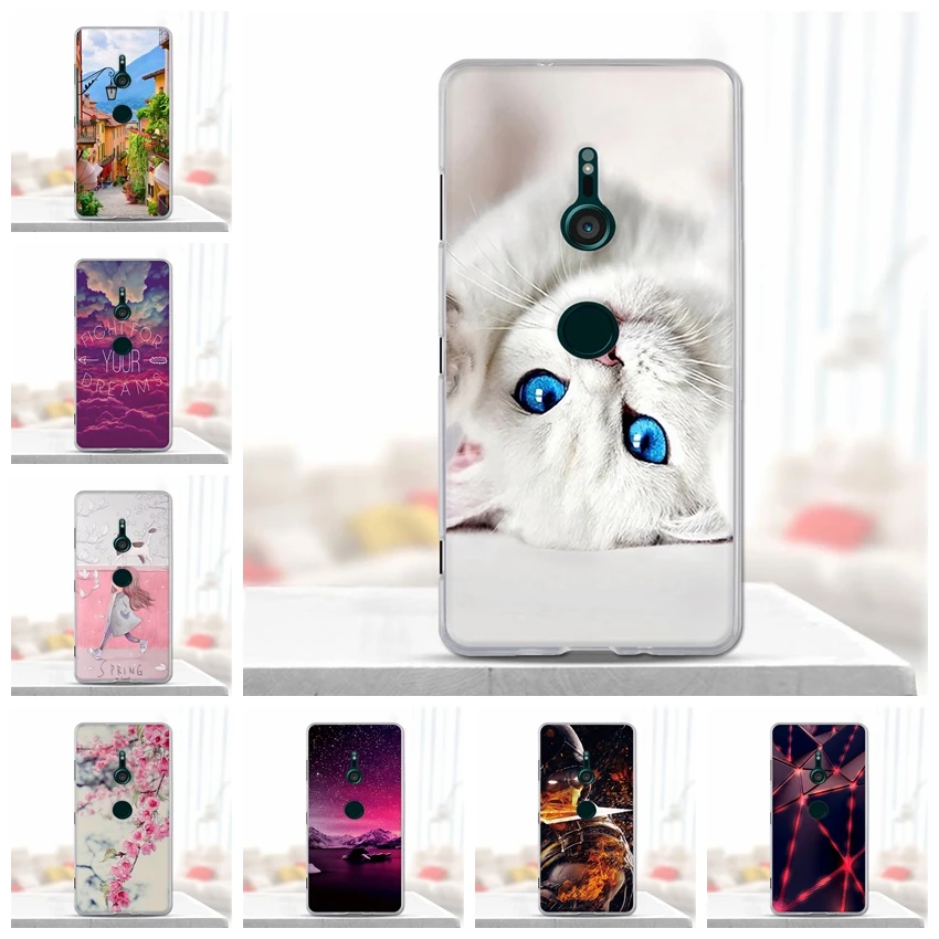 Чехол для Sony Xperia XZ3 Мягкий Силиконовый ТПУ 3d милый задний чехол чехол|Бамперы| |
