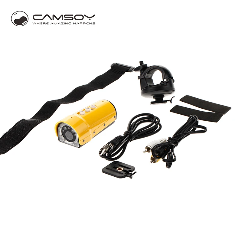 Camsoy Спорт DV водонепроницаемый мини Камера FULL HD 1080 P велосипедный шлем Мини DVR CAM CMOS