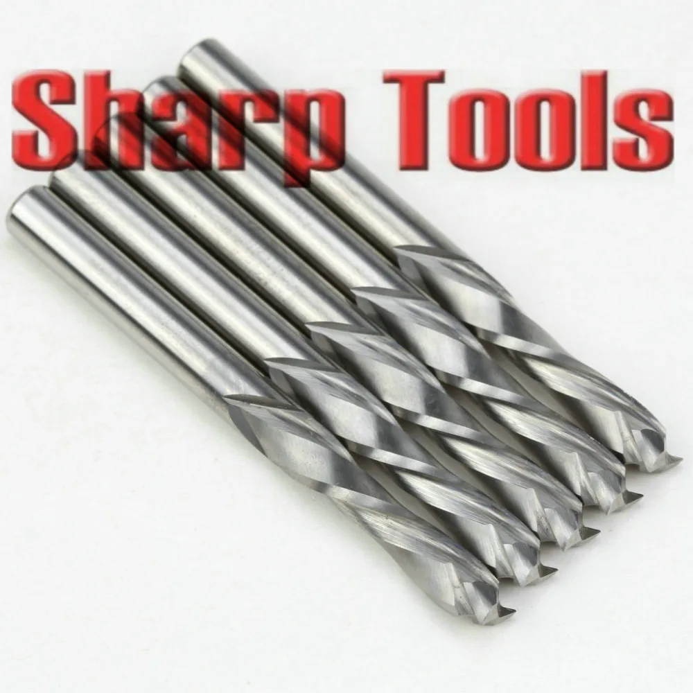 Вверх и вниз CUT 5x22 мм Два Флейта спиральные фрезы карбида вольфрама Инструменты 5