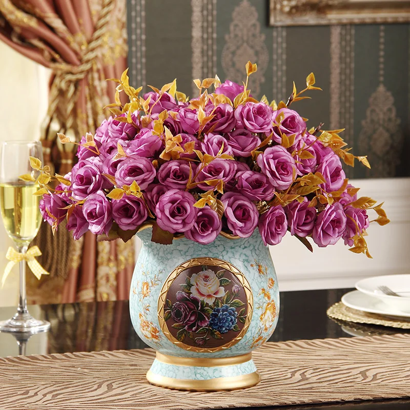 Маленькая ваза в европейском стиле напольная для цветов настольная украшение