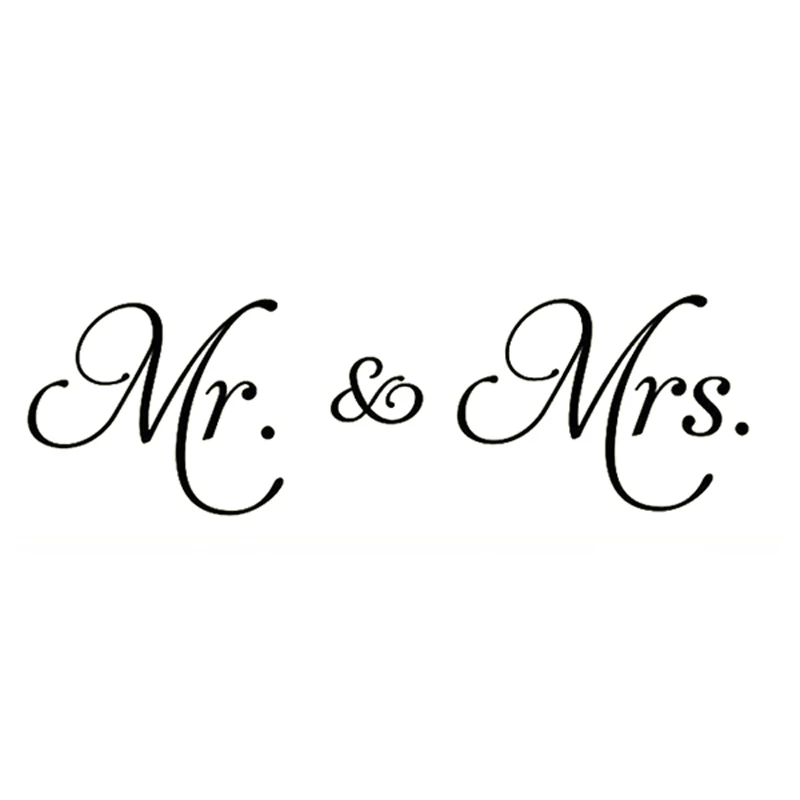1 шт. наклейки на стену для автомобиля съемная наклейка Mr. & Mrs гостиной украшение