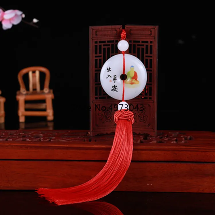 Автомобильная подвеска автомобиль креативный белый нефрит безопасный подвесной