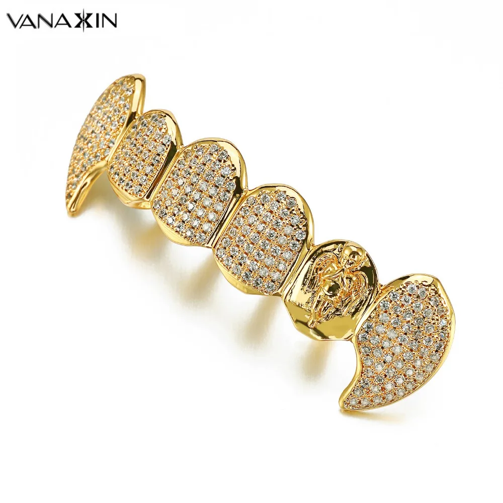 VANAXIN Панк зубы Grillz Мужские украшения Ангел изображение ювелирные изделия шапки