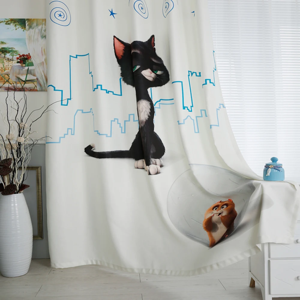 Выполненная на заказ 2х люверсов оконная драпировка занавеска для детской