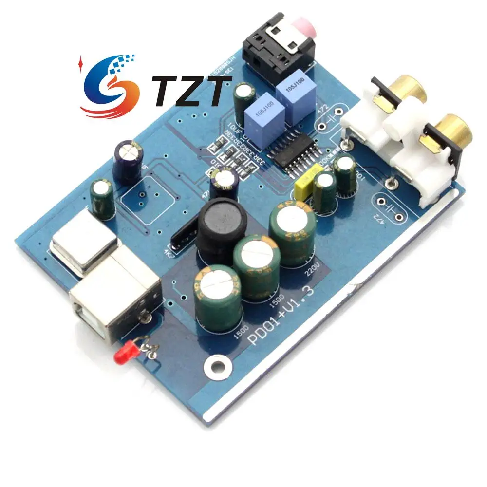Hi Fi аудио DAC декодер TZT SA9023 ES9023 звуковая карта для усилителя мощности поддержка 24