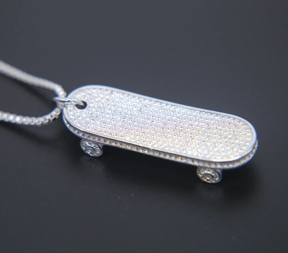Hip Hop CZ Gold Color CUBIC ZIRCONIA slide plate Pendant Necklace Long Sweater 24&quot Sport bling Christmas Gift | Украшения и