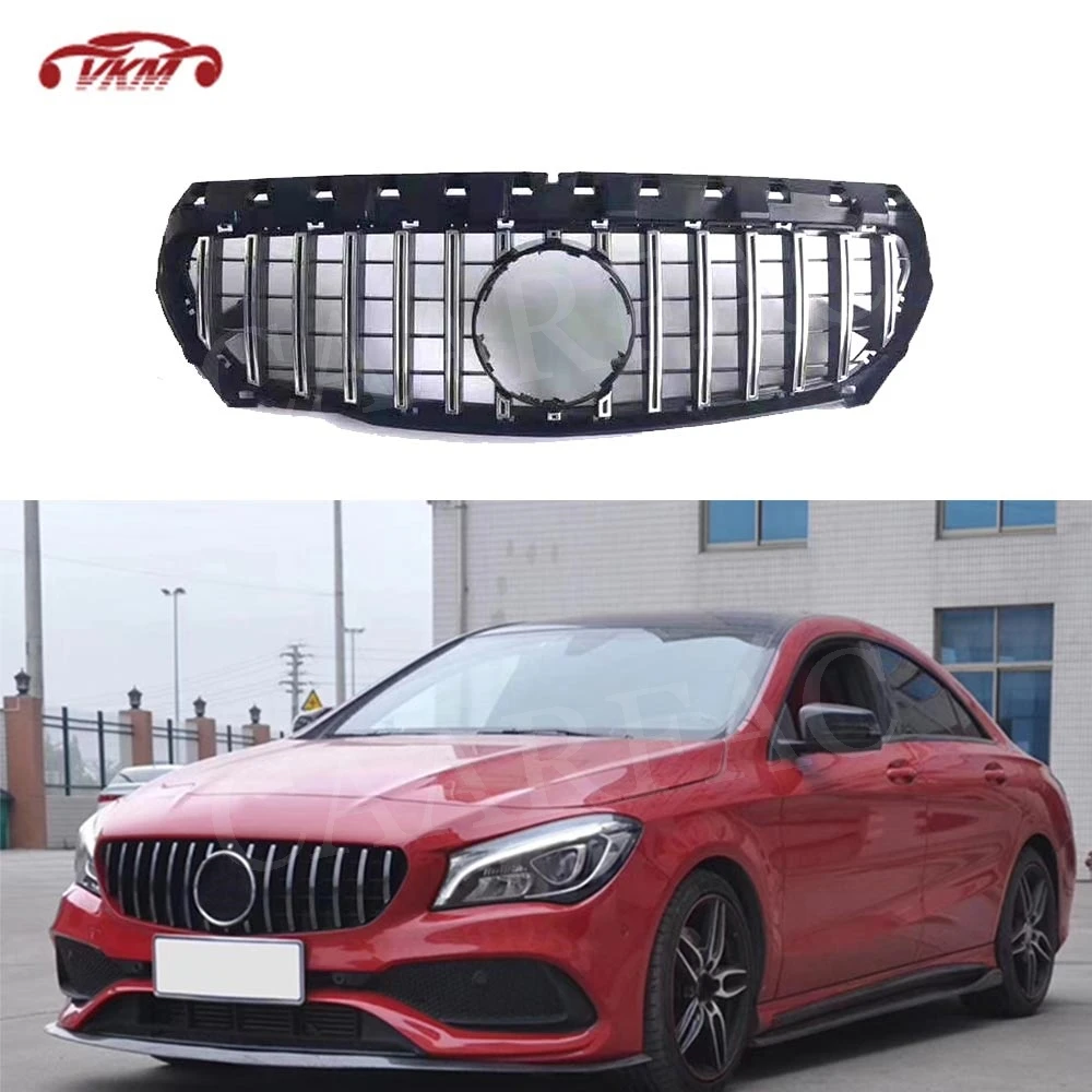 

ABS Front Grille Cover For Mercedes Benz CLA Class W117 C117 CLA200 220 CLA260 2014-2018 Bumper Racing Grill Mesh Frame GT Style