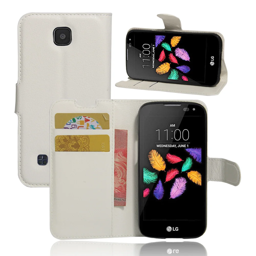Оригинальный чехол кошелек из искусственной кожи для LG K3 G4 телефона с функцией