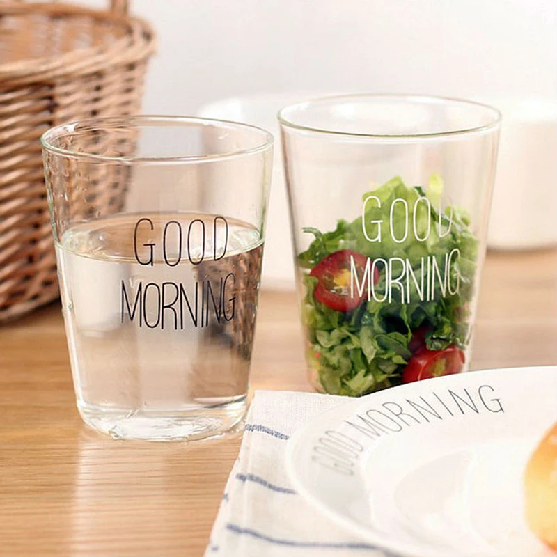 1 шт. стеклянные чашки 400 мл короткие Стильные для завтрака чудесные и кружки