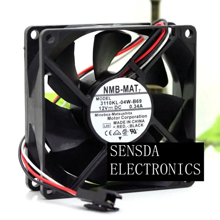 Для NMB 3110KL-04W-B69 8025 8 см 80 мм 80*80*25 постоянный ток 12 В 0 34 А серверный инвертор осевые
