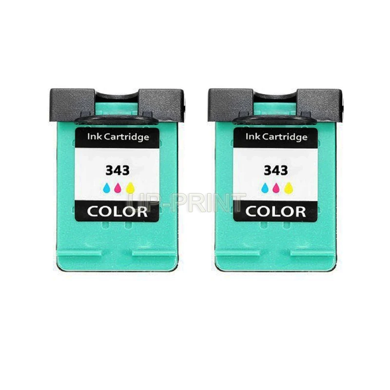 UP 2x совместимый с HP343 цветной чернильный картридж для DeskJet 460c 5740 5743 5745 5748 5943 6520 6545