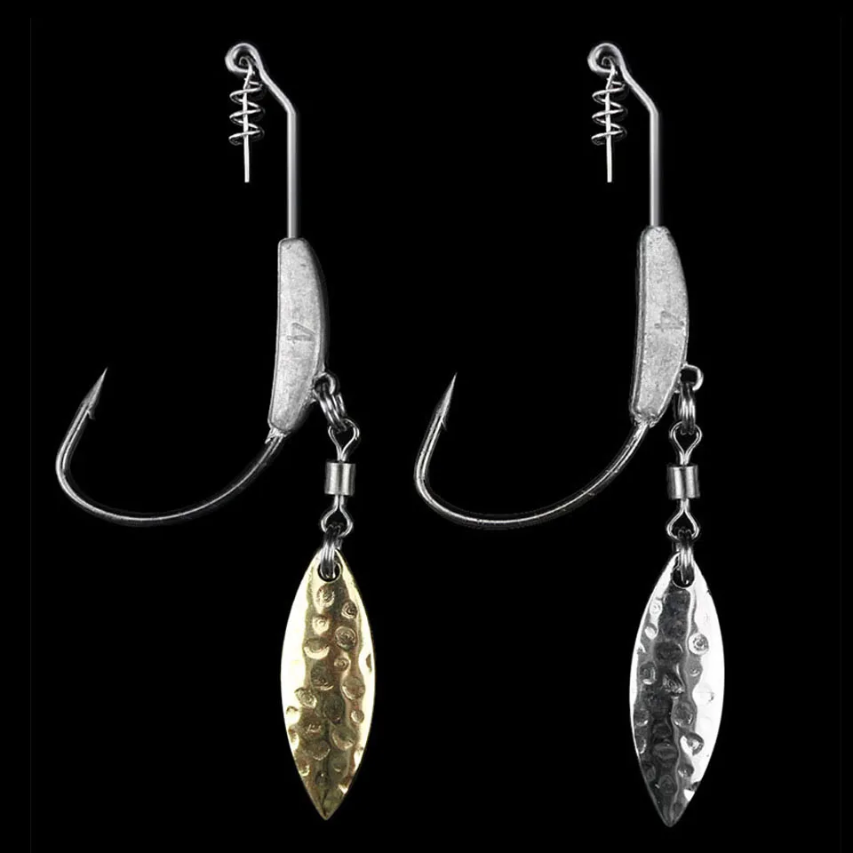 WALK FISH 3 шт./лот Смещенные рыболовные крючки свинцовый вес ed кренк с ложкой мягкие