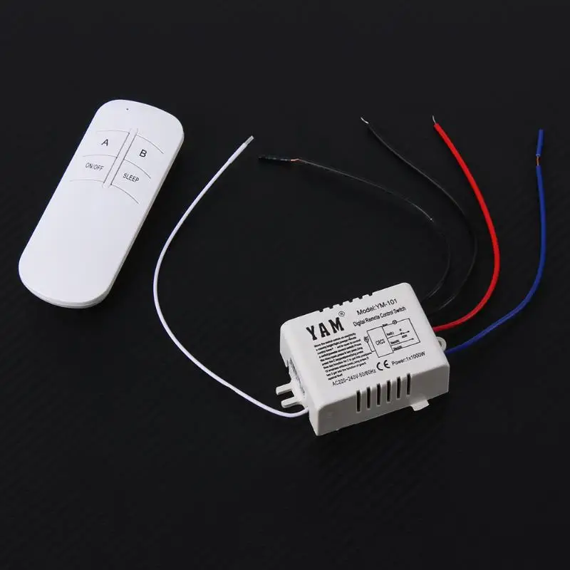 Беспроводной 1/2/3 способа 220V Крытый настенный светильник Дистанционное Управление на переключатель включения/выключения приемник для светильник лампочка Лампа для проектора дистанционный передатчик управления