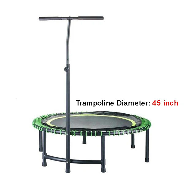 Green 45inch 45/48 дюймовый высококачественный практичный батут для женщин, взрослый батут, защитная накладка, безопасный спортивный батут с Т-образным поручнем - Цвет: Green 45inch