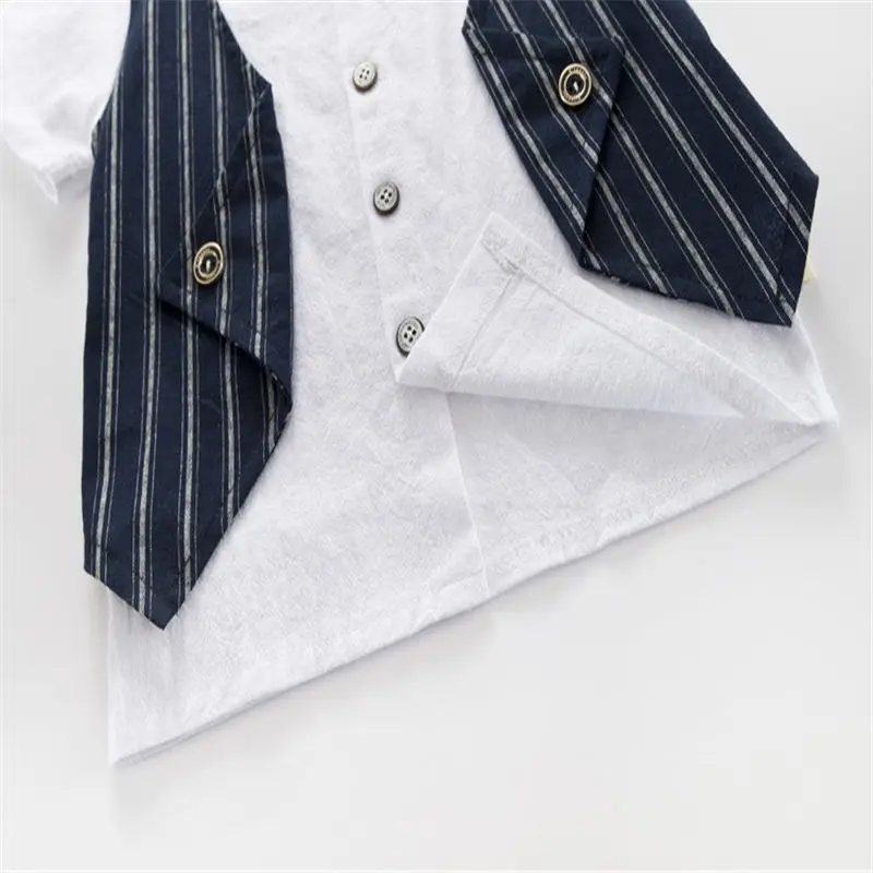 2019 summer baby boys clothing sets newborn fashion cotton lapel t-shirts+short pants 2pcs suits for infant bebe gentleman |
