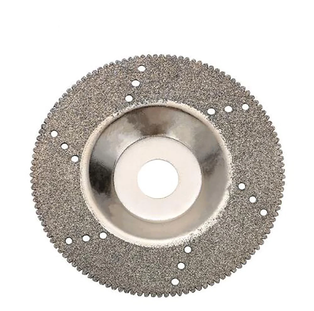 

100mm 150 Grain Fineness Brazed Toothed Diamond Cutting Glass Saw Blade Grinding Disc Silver Blades