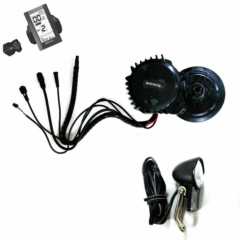 Новая версия Bafang 8Fun BBSHD Mid привод центрального моторного 48V 1000 W, фара для электровелосипеда в Наборы с светильник и Шестерни Сенсор разъемы, 6V светильник в комплекте - Цвет: with c965 display