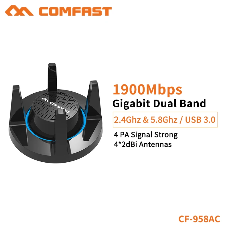 Сетевая карта Comfast Gigabit E sport 1900 Мбит/с 2 4/5 8 ГГц USB 3 0|Сетевые карты| |